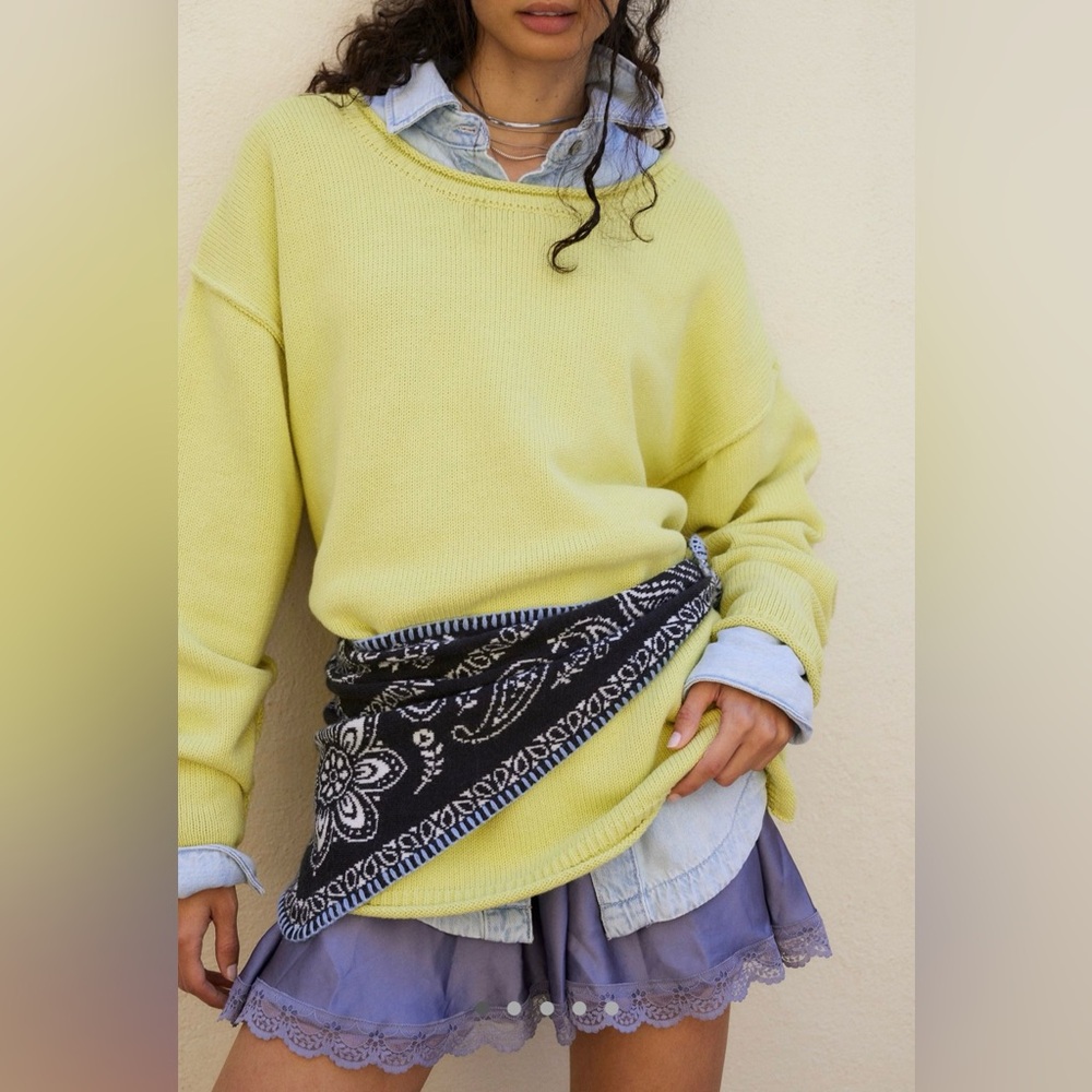 NWT Free People We The Free Ella Roll-Neck Knit Sweater, Size S